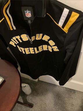 NFL Pittsburgh Steelers Black and Gold Team Zip Jacket